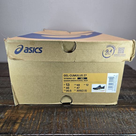 NEW ASICS Gel-Cumulus 27 Mens Size 13 Running Shoes Saxon Green 1011B960-301 main image 6